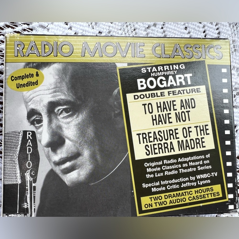 Radio Movie Classics 2 cassettes Unused Humphrey Bogart To Have and Have not +1